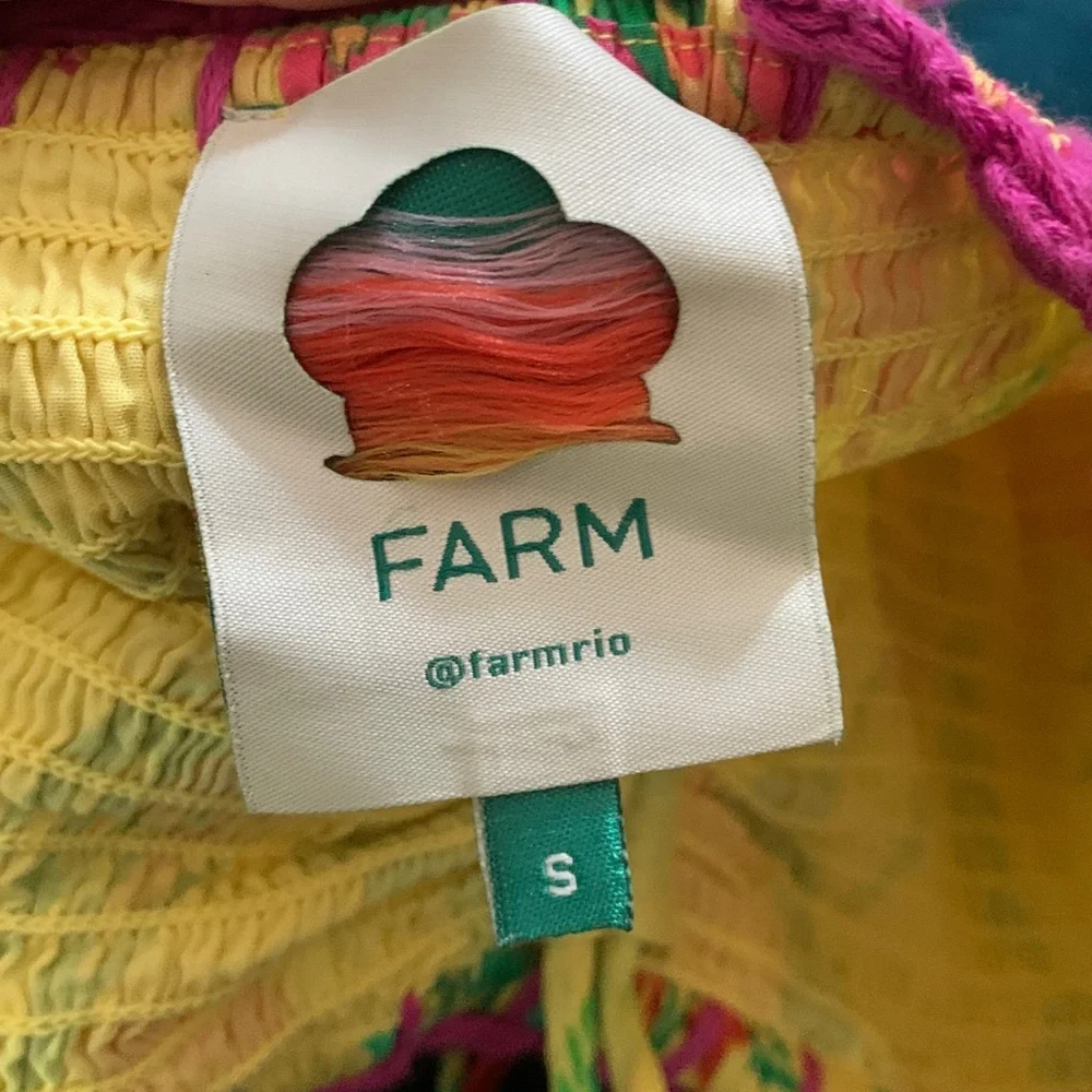 FARM Rio Strapless Yellow Floral Dress - Picture 8 of 9